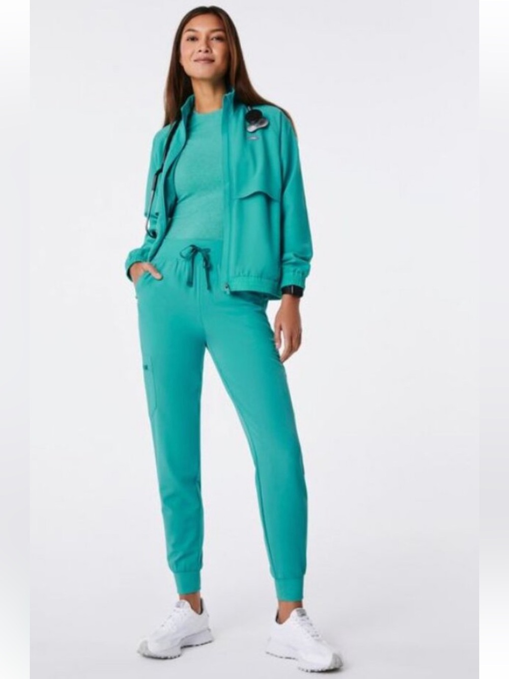 Figs, Zamora High Waisted Joggers, Oasis, Small Petite. Worn once !